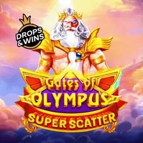 Portada de Gates of Olympus Super Scatter, tragamonedas de Pragmatic Play