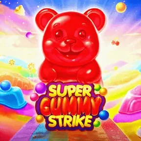 Portada de Super Gummy Strike, tragamonedas de Pragmatic Play